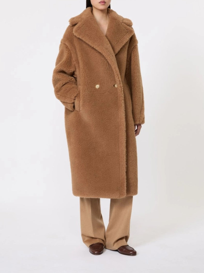 Max Mara Oversized Teddy Double-Breasted Plush Coat
