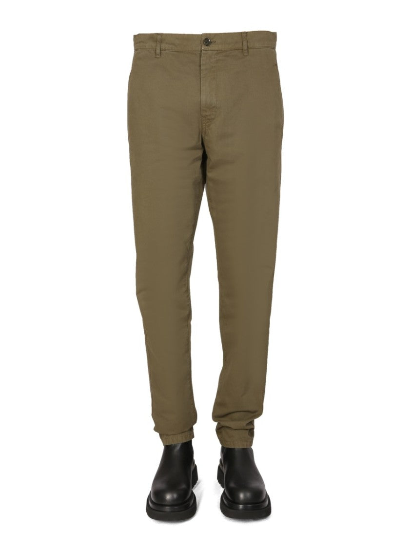 Aspesi Straight-Leg Chino Pants With Zipper