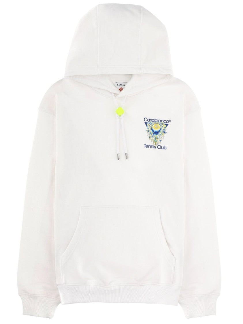 Casablanca Neutrals Tennis Club Icon Cotton Hoodie