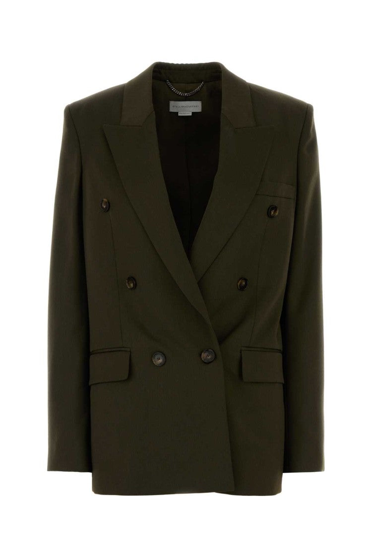 Stella Mccartney Olive Green Wool Blazer