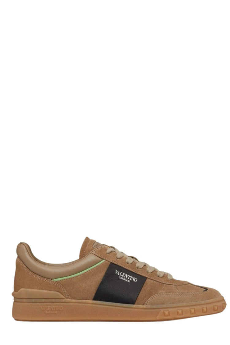 Valentino Rockstud Sneakers In Brown