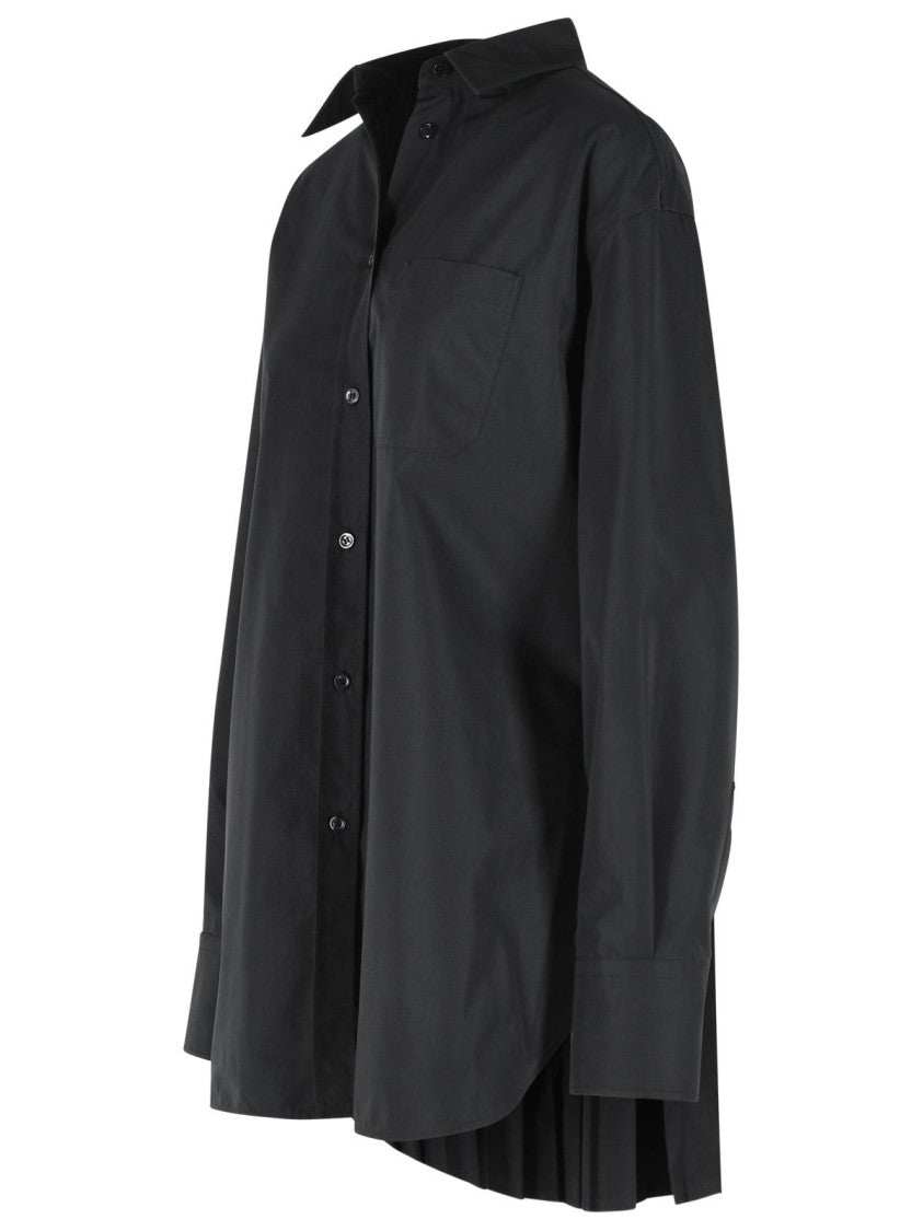 Sportmax 'Nespolo' Black Cotton Blend Shirt Dress
