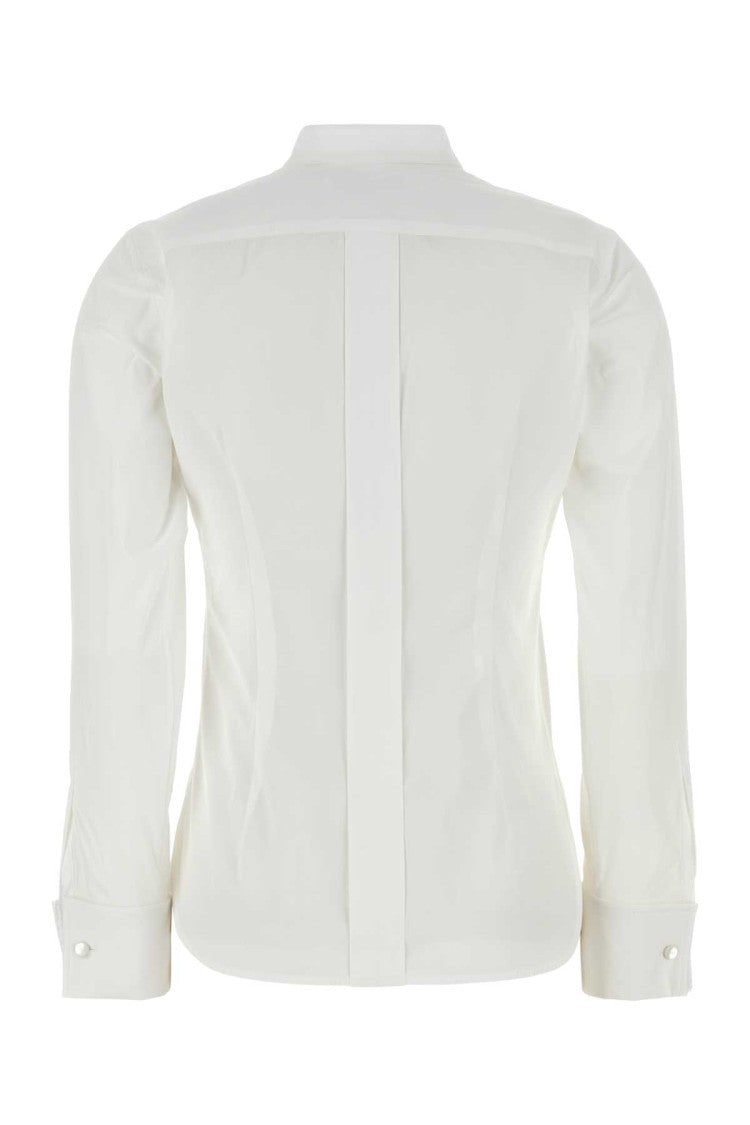 Max Mara White Stretch Poplin Shirt