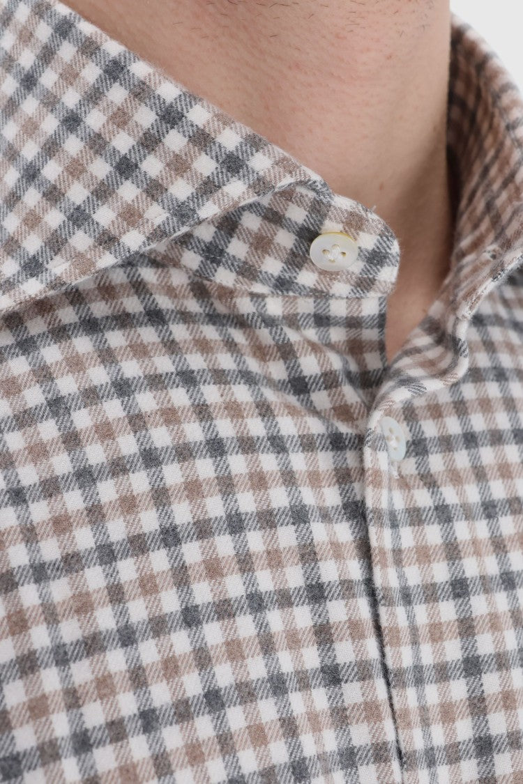 Borriello Flannel Vichy Tailored Shirt