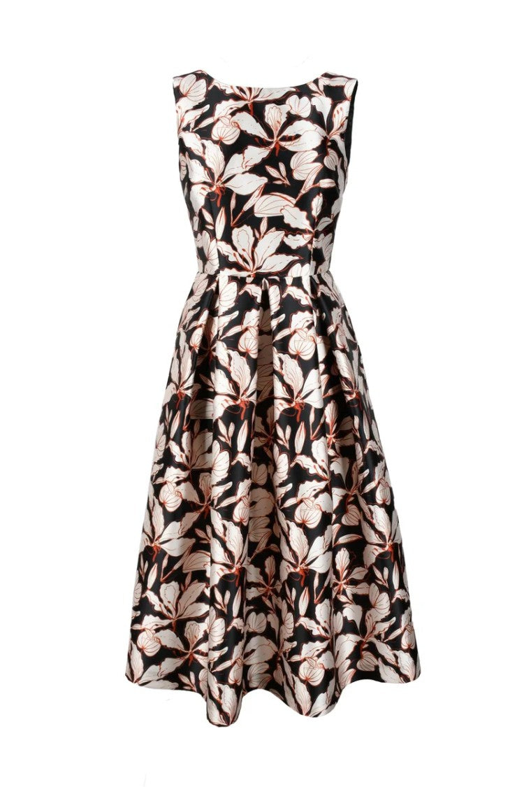 Lunatica Milano Long Cotton Dress - Black/Beige