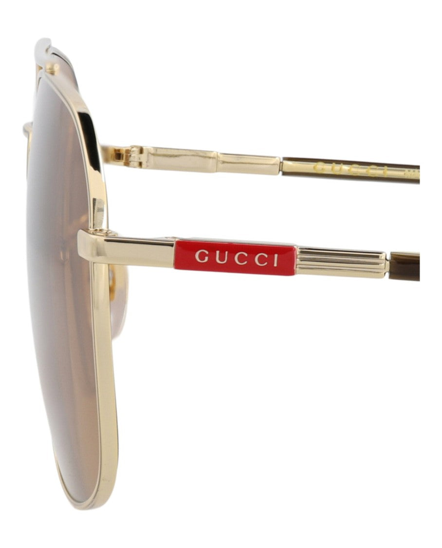 Gucci Aviator-Frame Metal Sunglasses