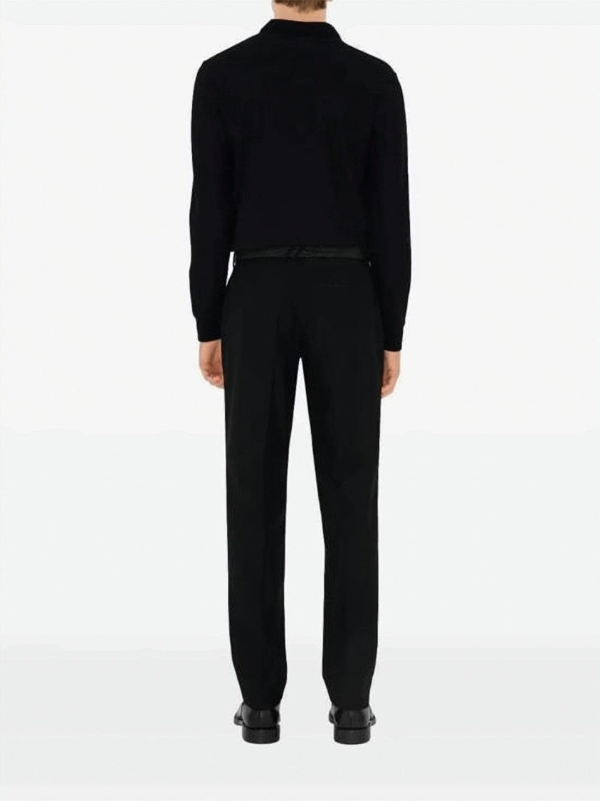 Burberry Long-Sleeve Polo Shirt With Classic Collar