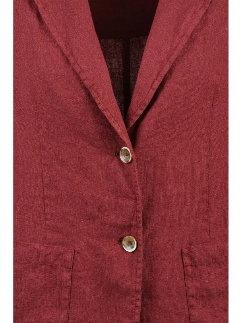 19.70 Nineteen Seventy Red Linen Blazer