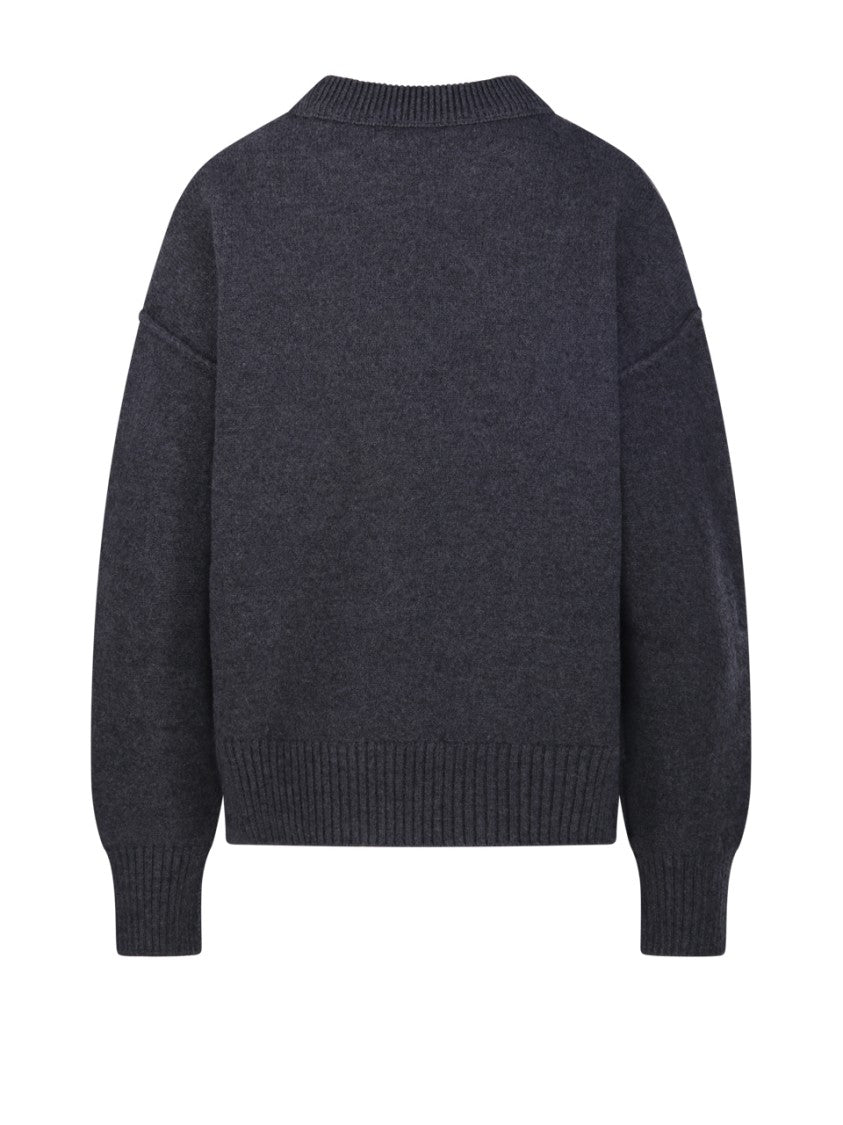 Ami Felted Merino Adc Round Neck Sweater