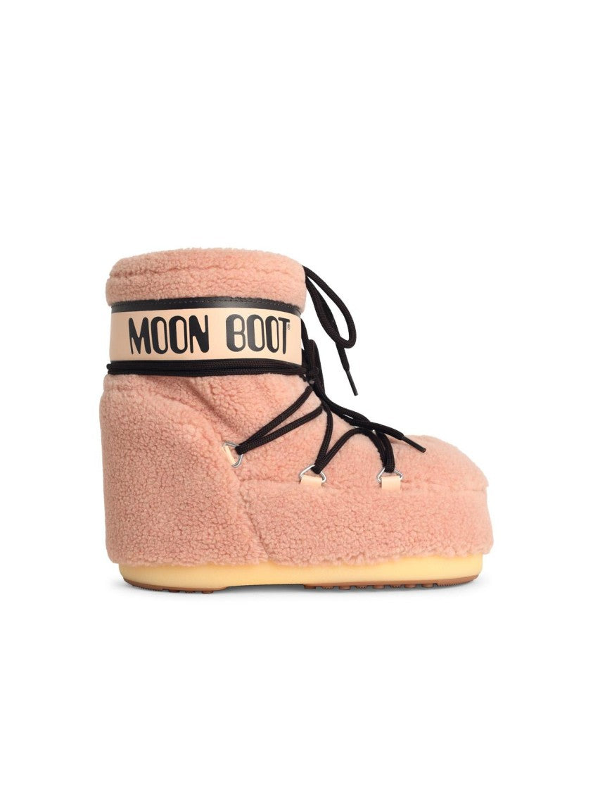 Moon Boot Pink Faux Fur Boot