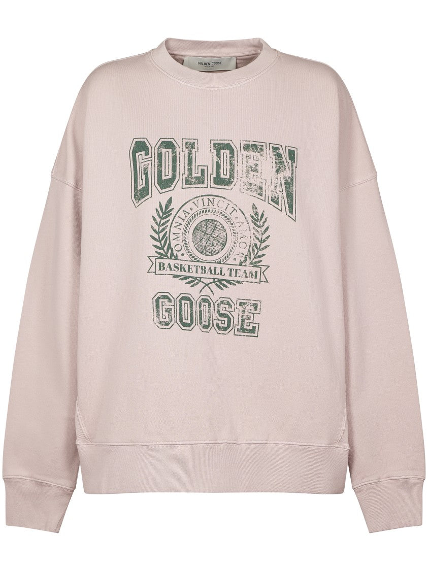 Golden Goose Vintage College Print Crew Neck Sweatshirt