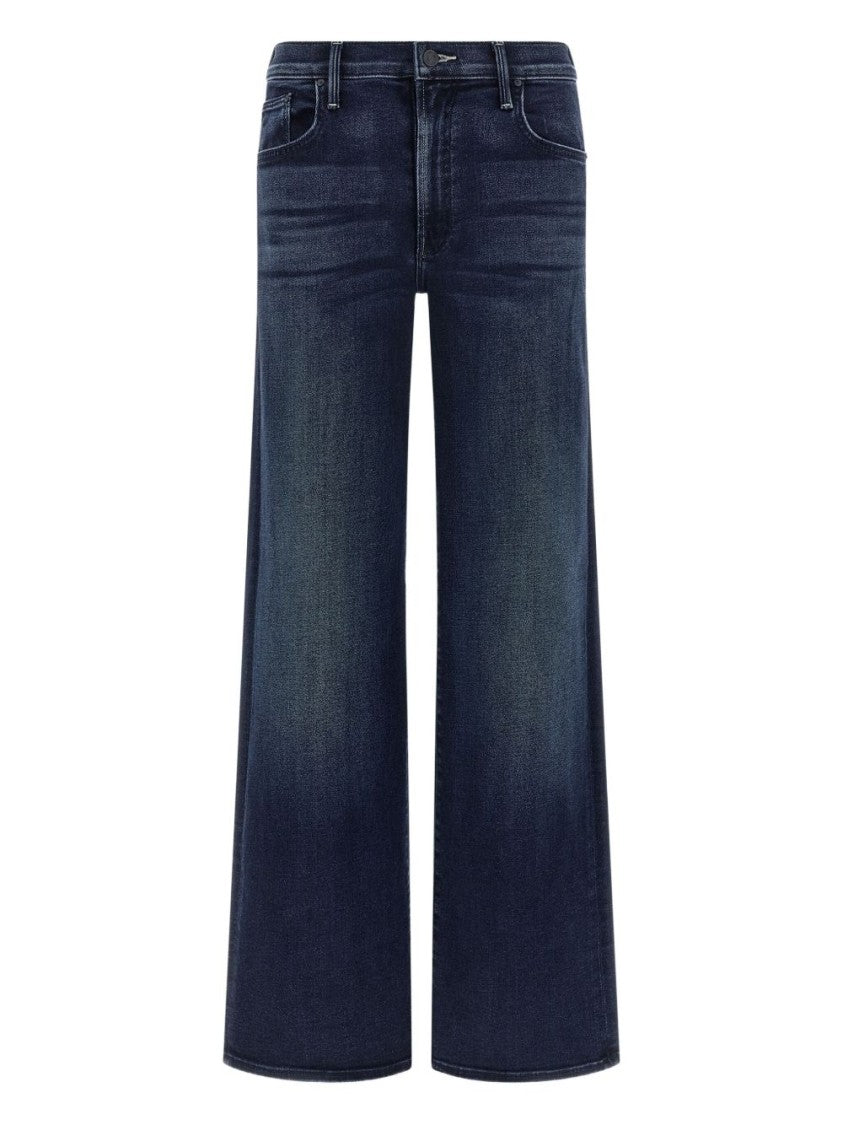 Mother Cropped Wide-Leg Jeans With Classic Five-Pocket Design