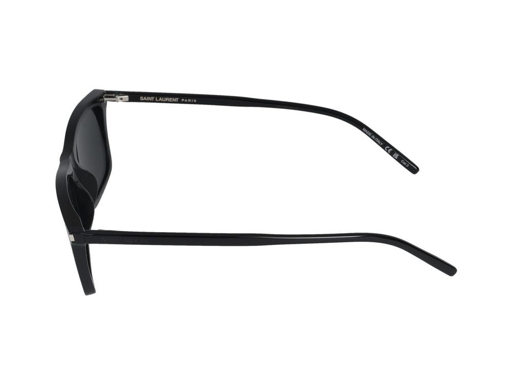 Saint Laurent Sleek Rectangular Sunglasses With Thin Frame Design