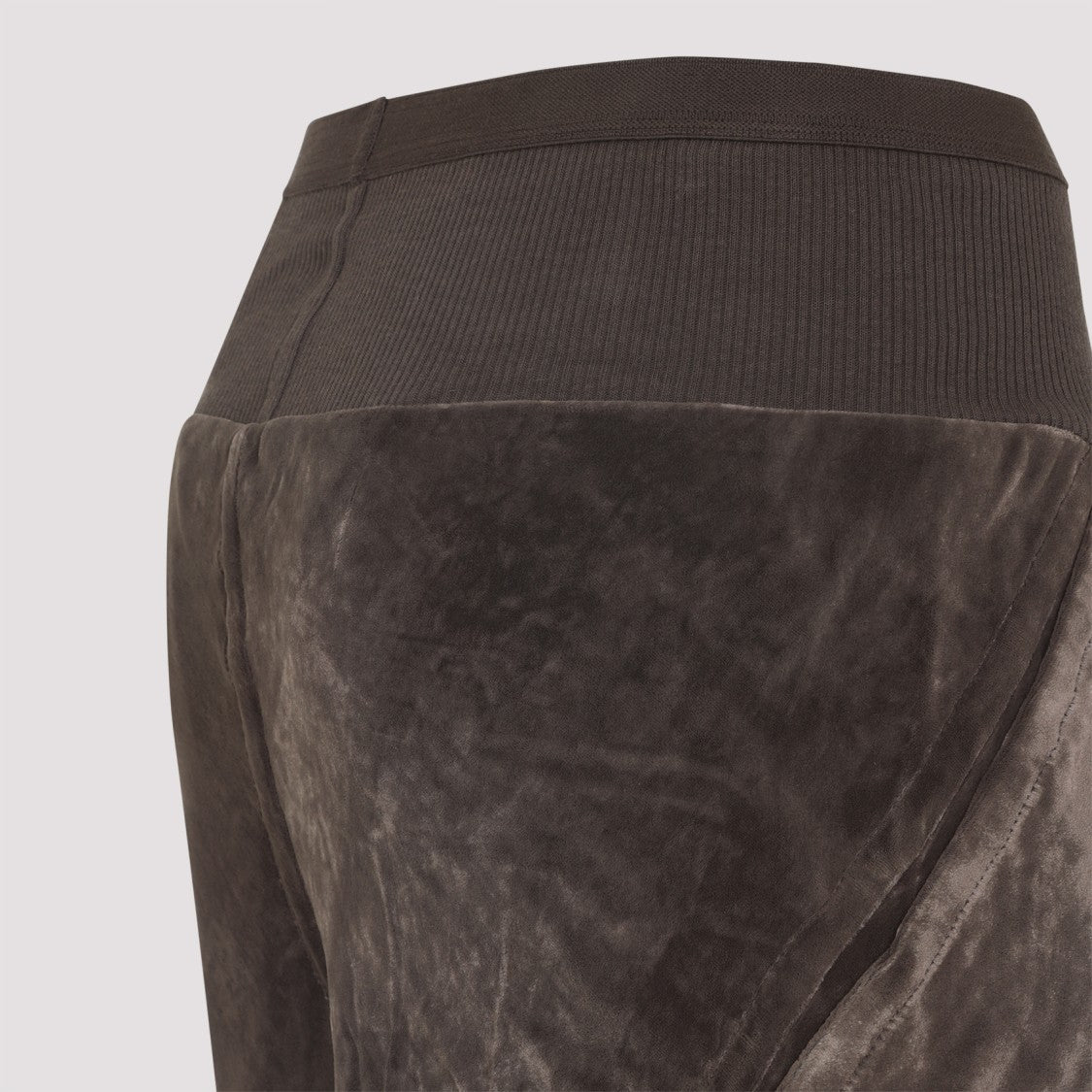 Rick Owens Wide-Leg Trousers With Ribbed Waistband