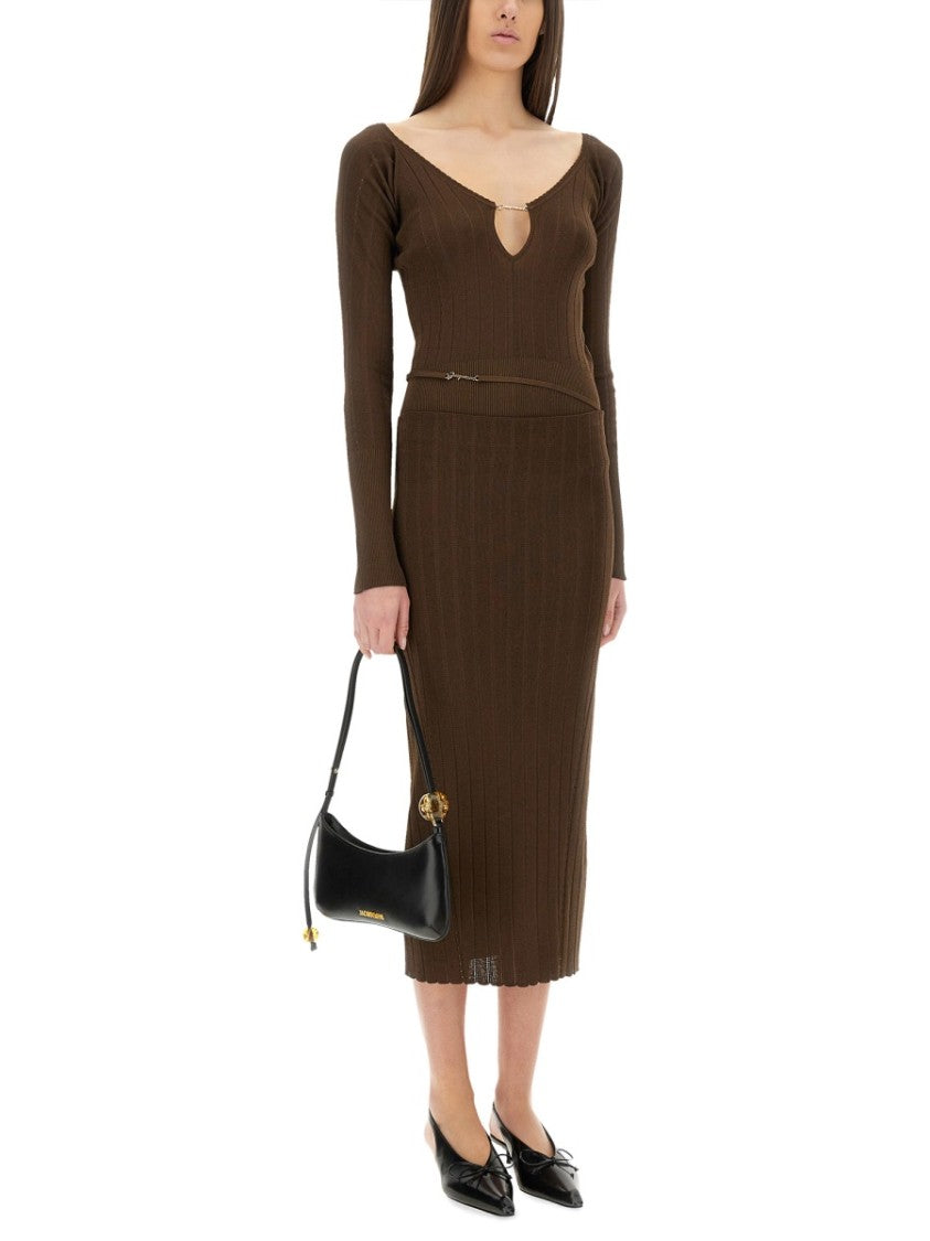 Jacquemus Ribbed Midi Skirt