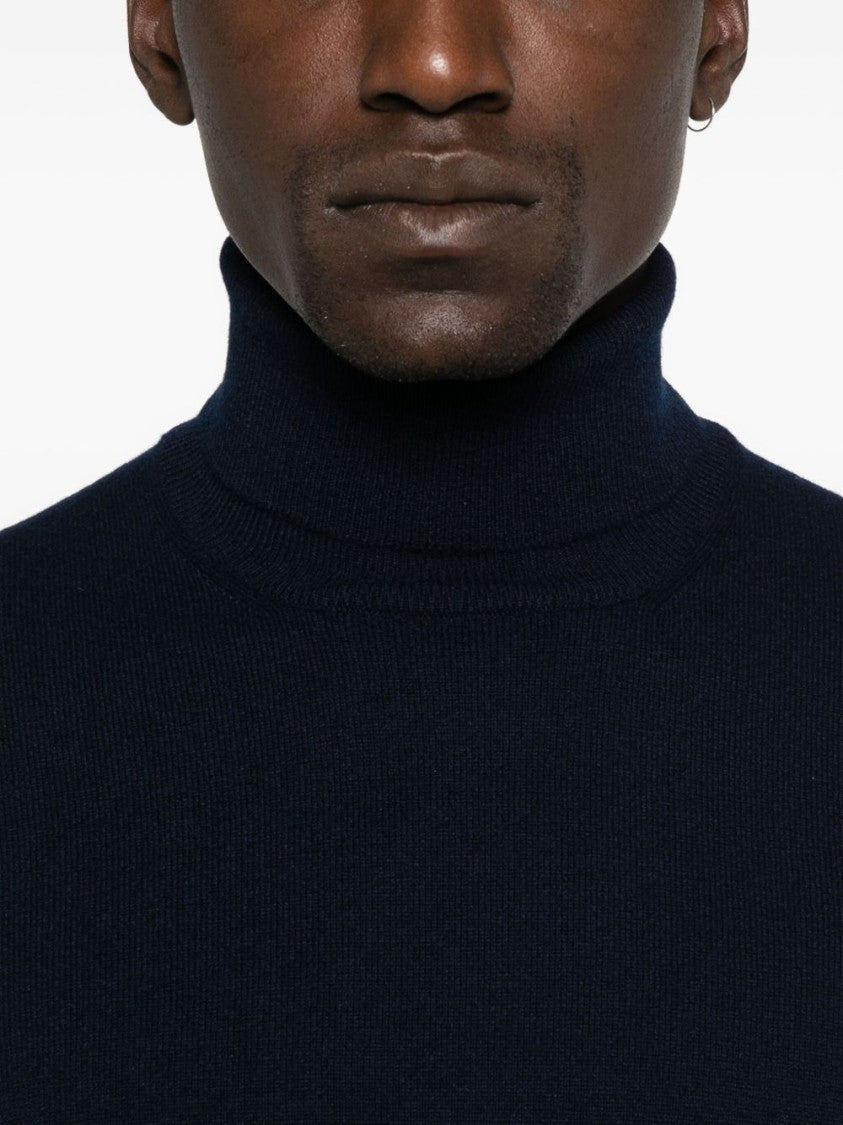 Gran Sasso Navy Blue Turtleneck Sweater