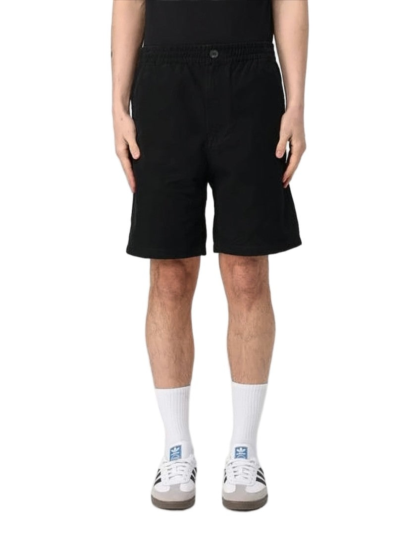 A.P.C. Black Cotton Shorts With Elastic Waistband