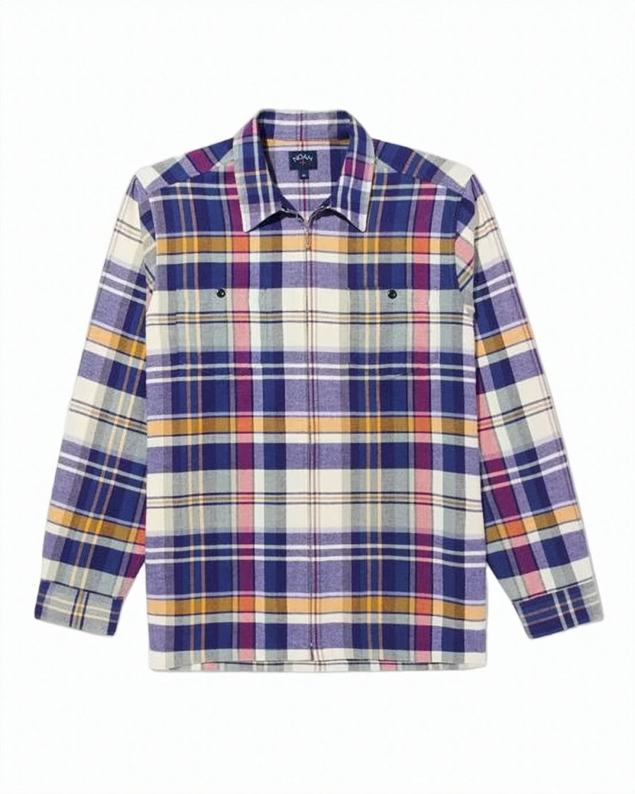 A.P.C. Multi-Colored Plaid Long-Sleeve Shirt Jacket