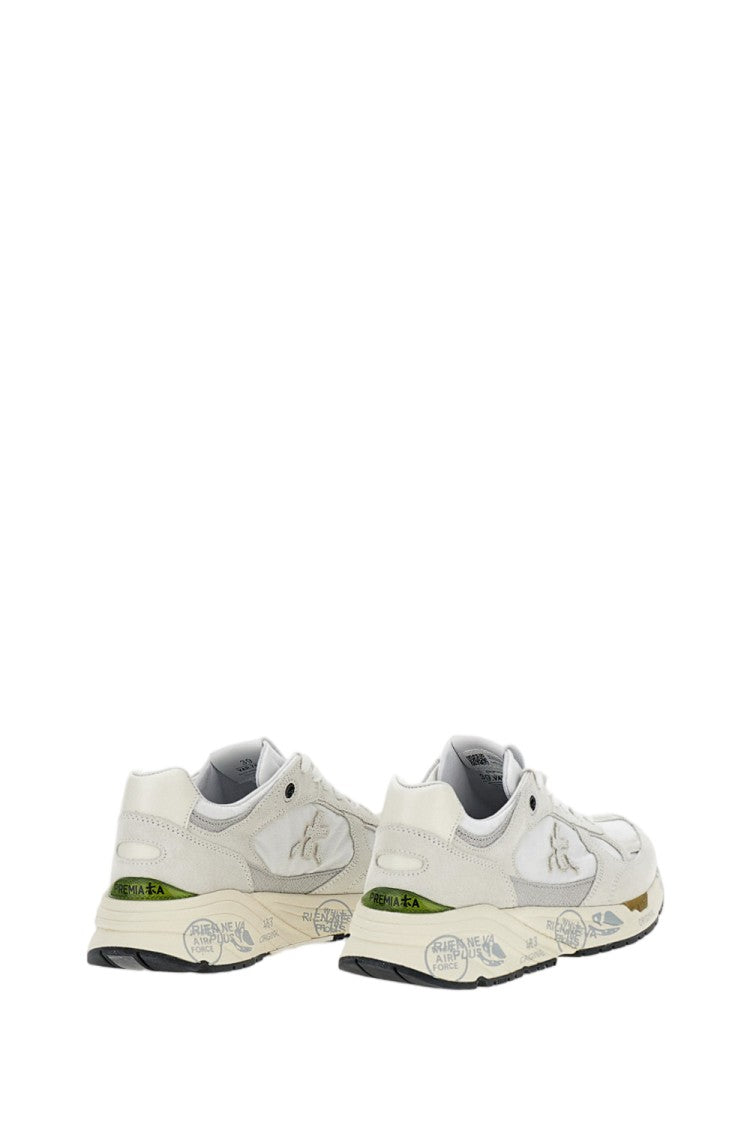 Premiata Suede Leather-Insert Sneakers With Vintage-Inspired Sole