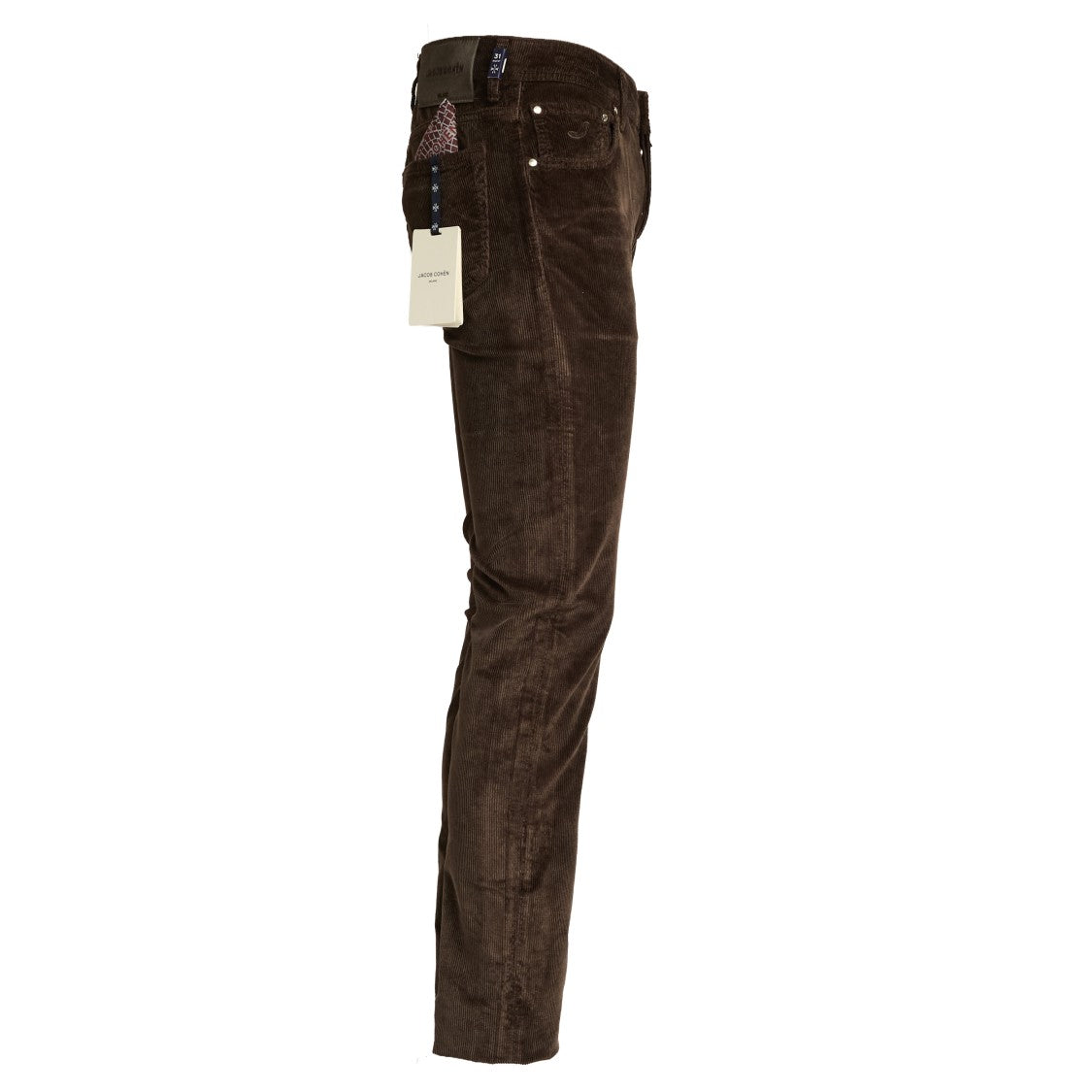 Jacob Cohen Slim-Fit Brown Corduroy Pants With Five-Pocket Design