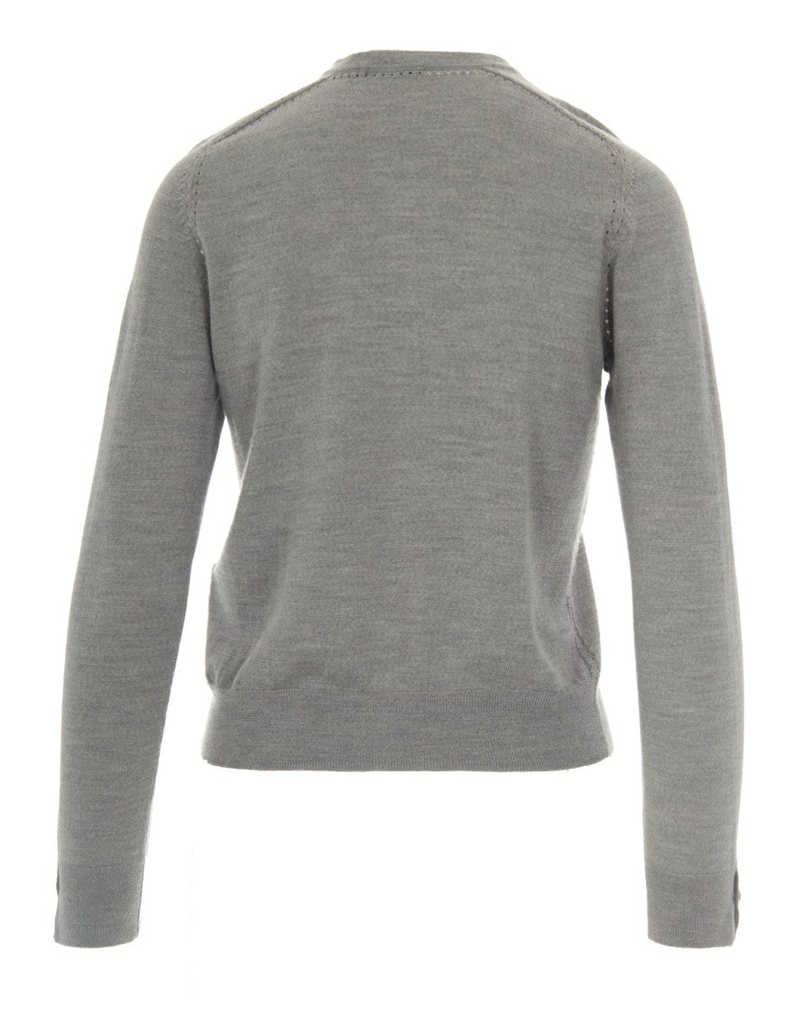 Liu Jo Gray Perforated Cardigan