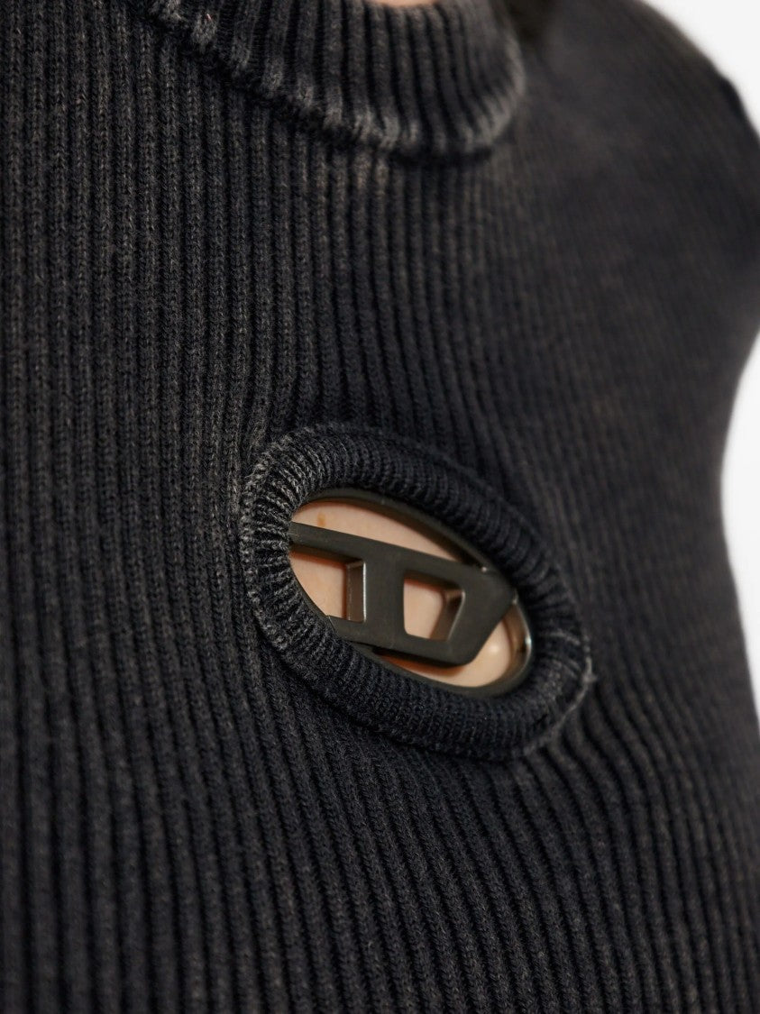 Diesel Black M Anchor A Ribbed Top