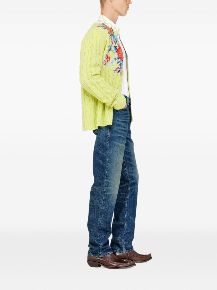 Diesel Subtle Fading Straight-Leg Silk-Nylon Blend Jeans