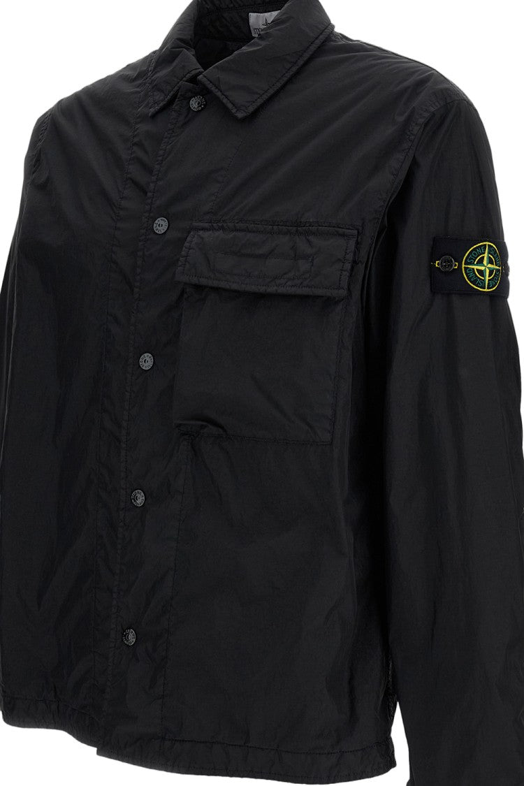Stone Island Lightweight Technical Nylon Jacket With Iconic Badge