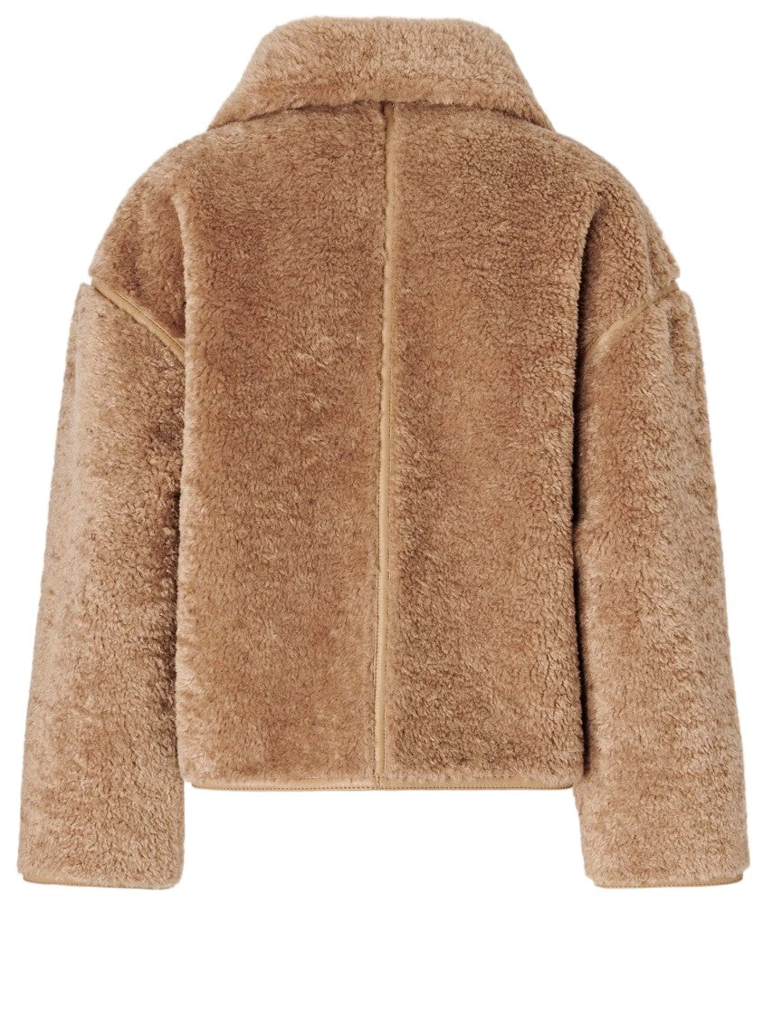 Pinko Reversible Shearling-Effect Jacket With High Collar