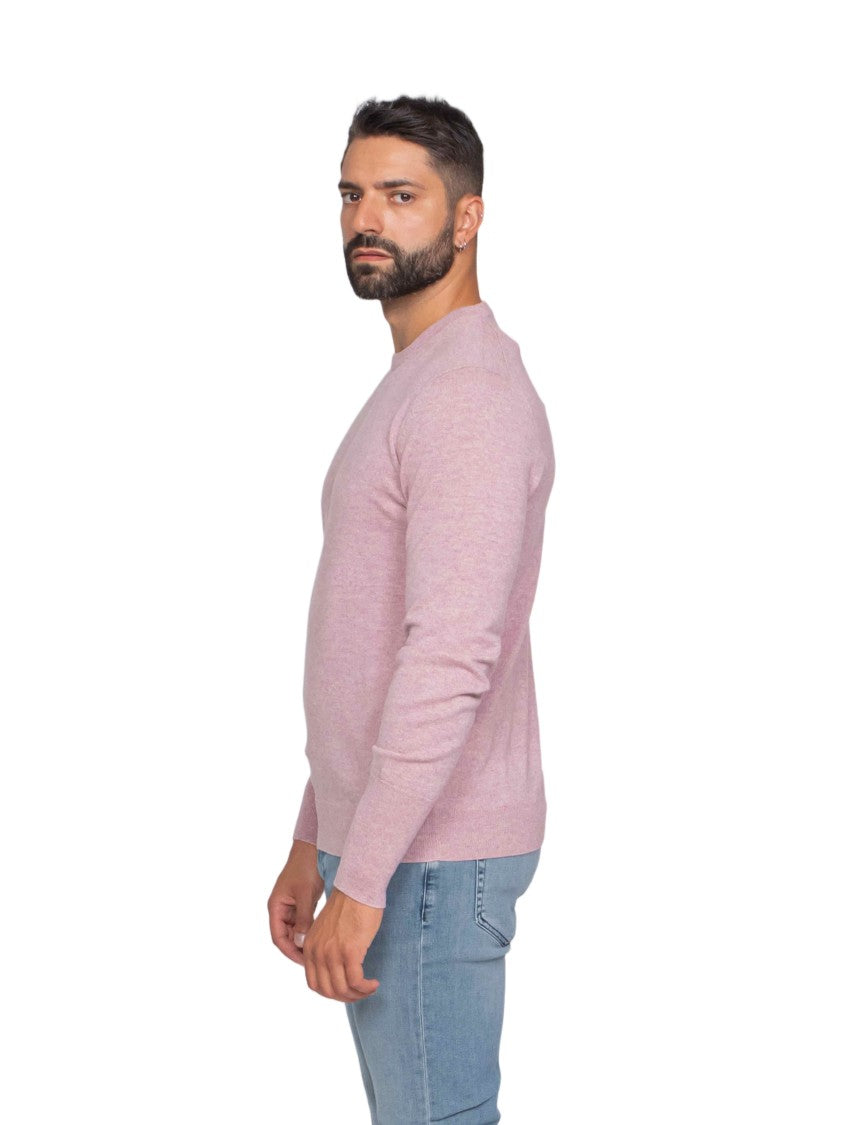 Ballantyne Heathered Knit Sweater With Classic Crew Neckline