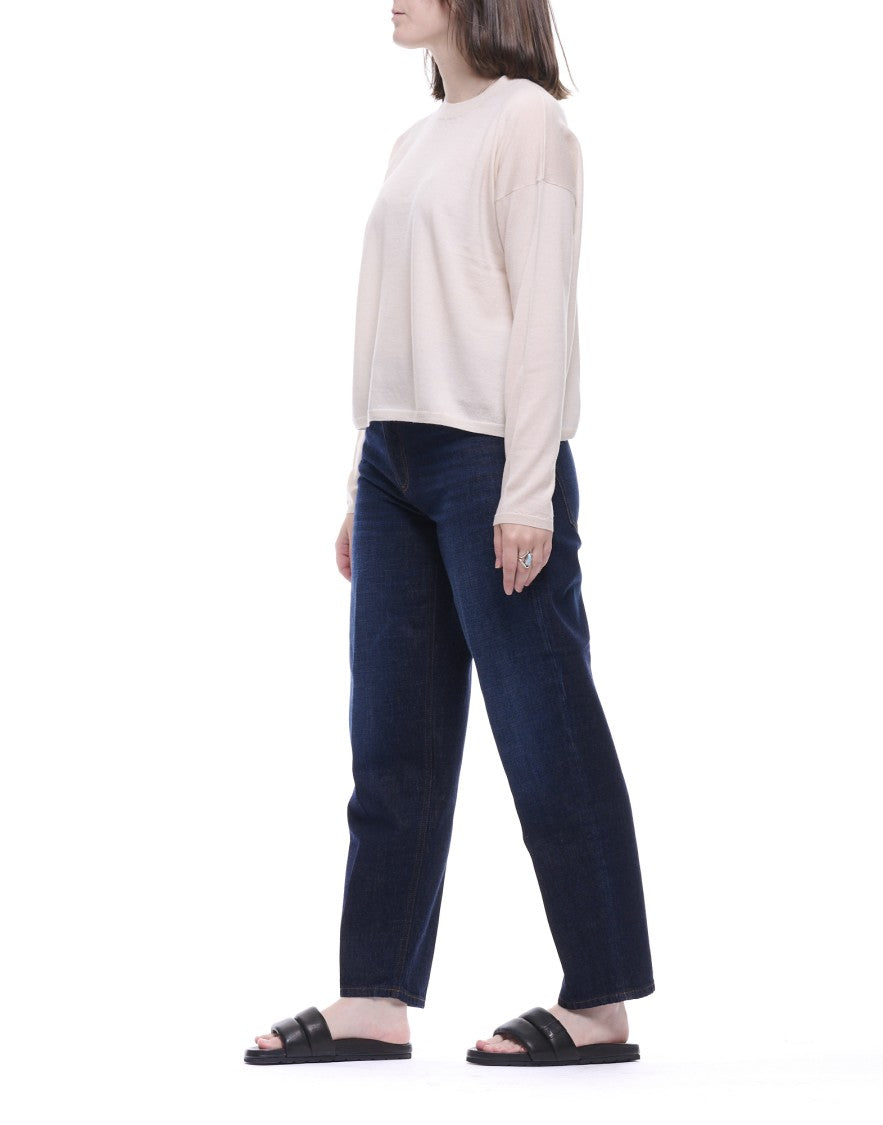 Aragona Moonbeam Scatoletta Virgin Wool Knit Top