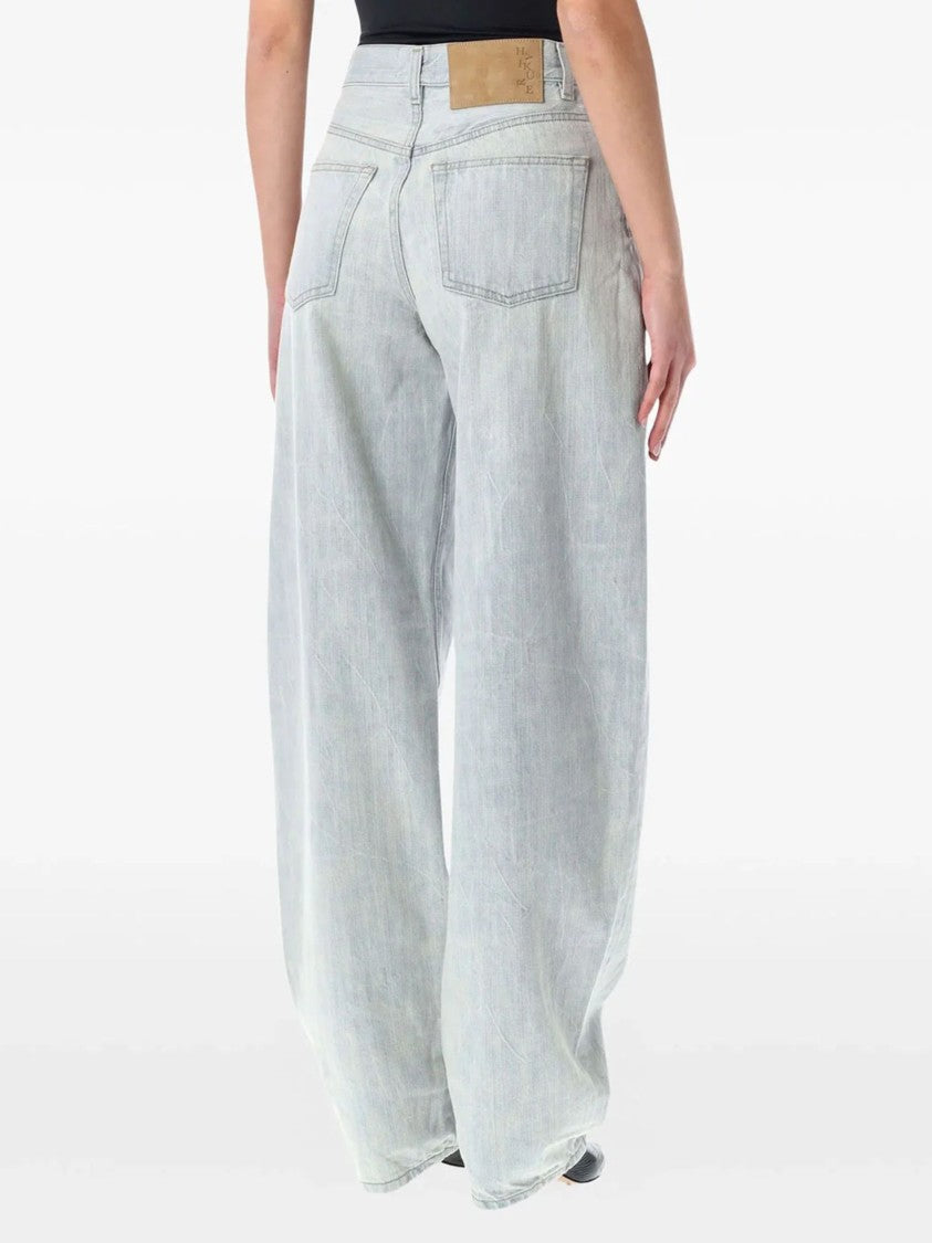 Haikure Light Blue Rounded Leg Denim Jeans