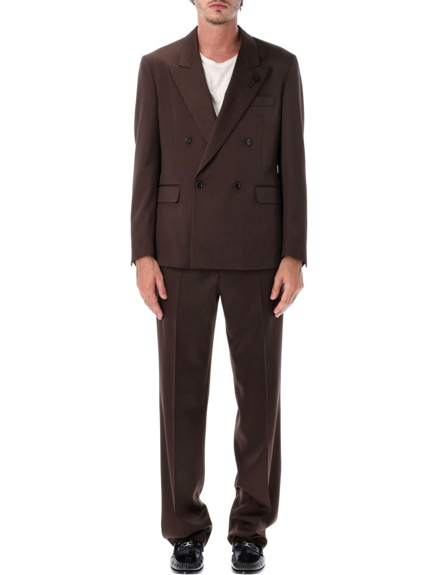 Lardini Double-Breasted Coat With Structured Silhouette
