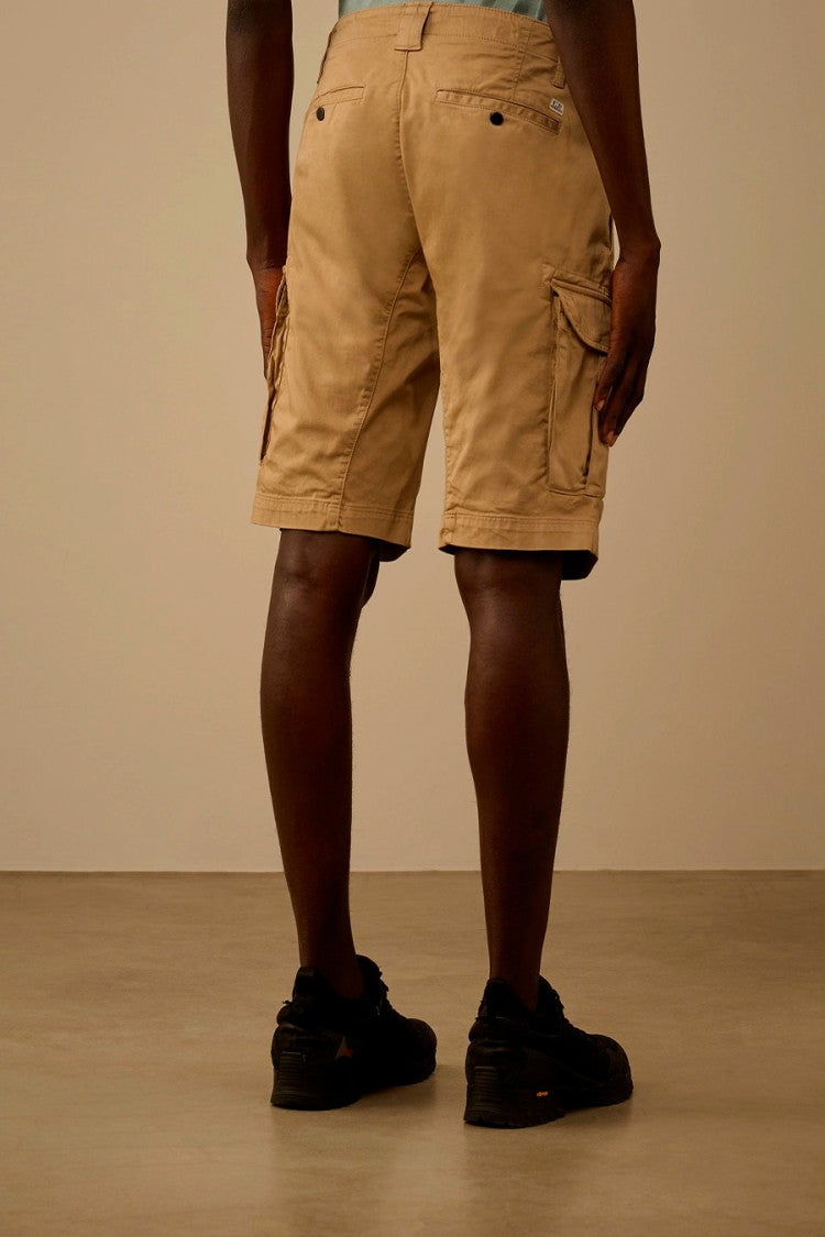 C.P. Company Tan Lens Detail Cotton-Blend Cargo Shorts