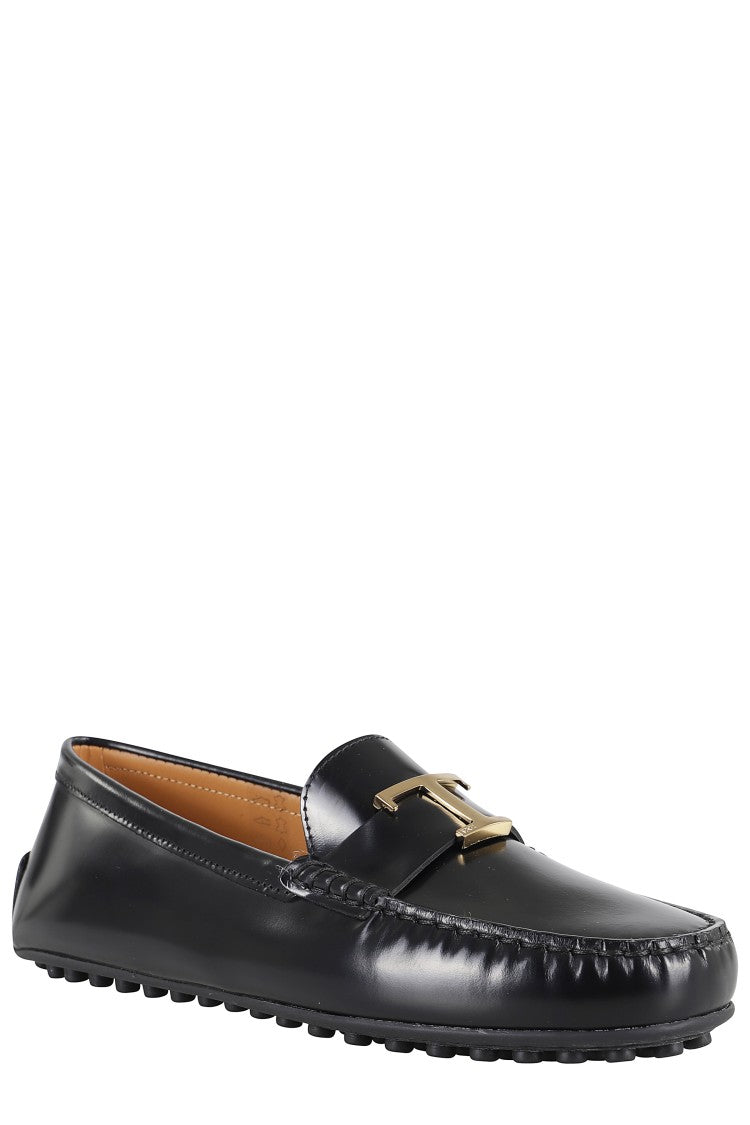Tod's Moccasin With Shiny Leather Upper And Metallic Logo