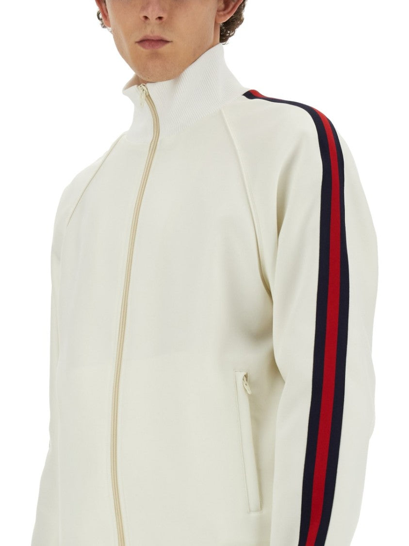 Gucci Zippered Jacket With High Collar In Streamlined Design