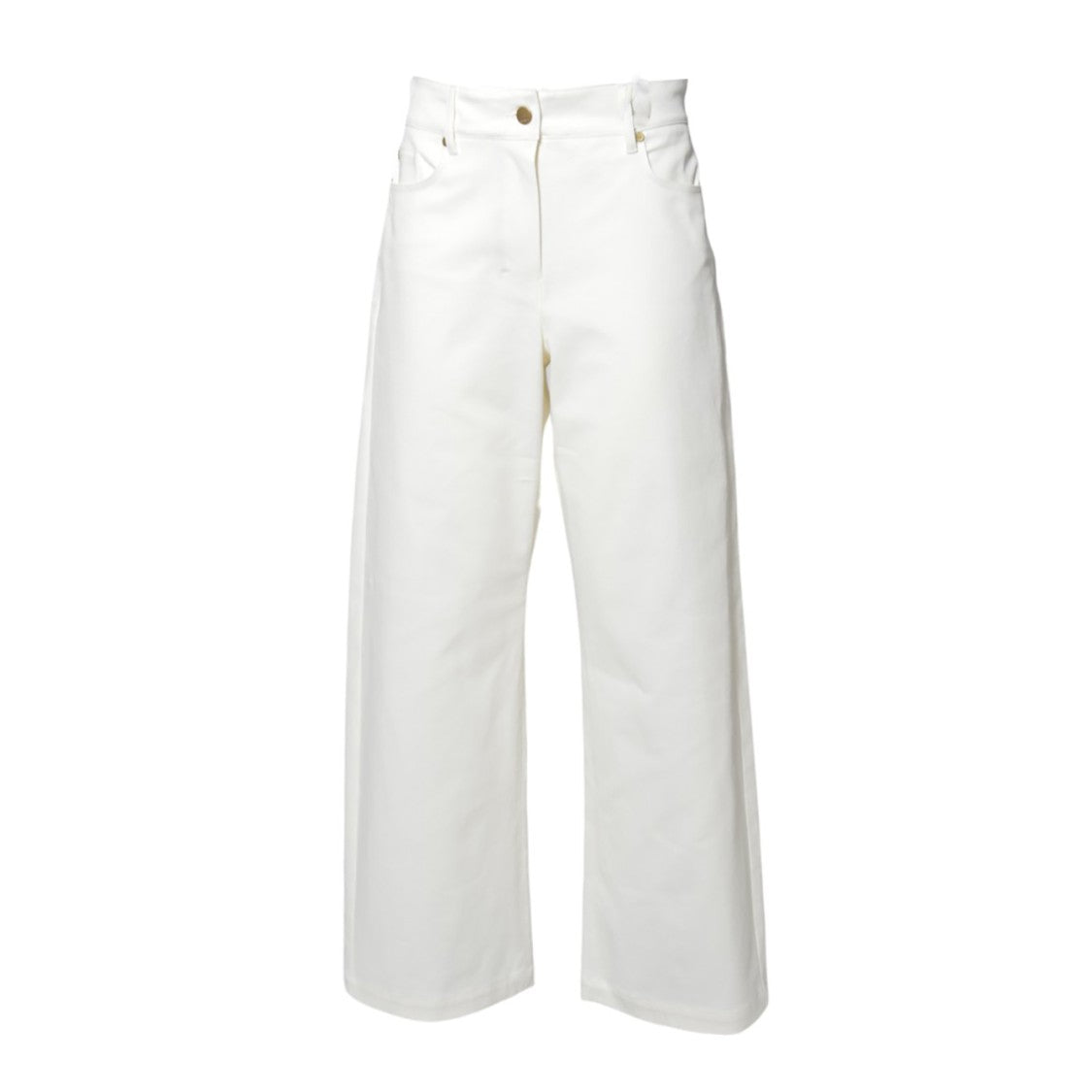Max Mara Marianna Pants In White Cotton Denim '