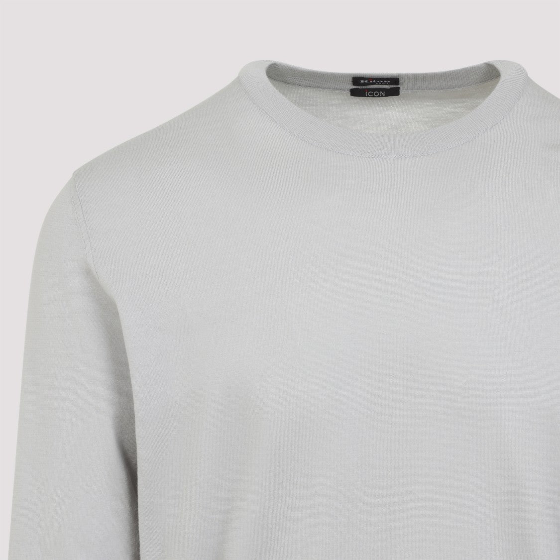 Kiton Light Grey Cotton Pullover