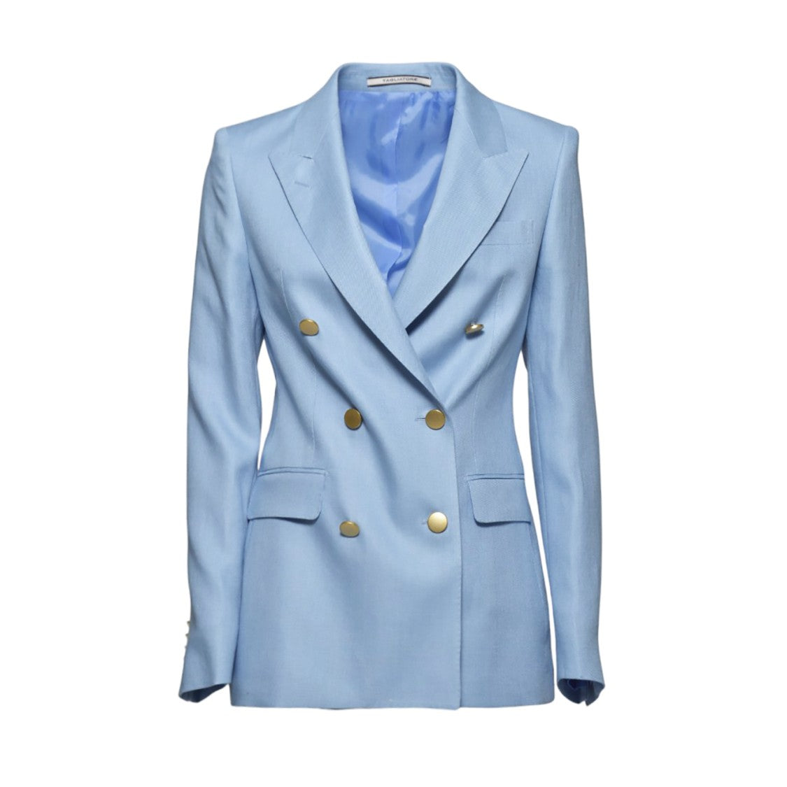 Tagliatore J-Parigi Double-Breasted Jacket In Light Blue Linen Twill
