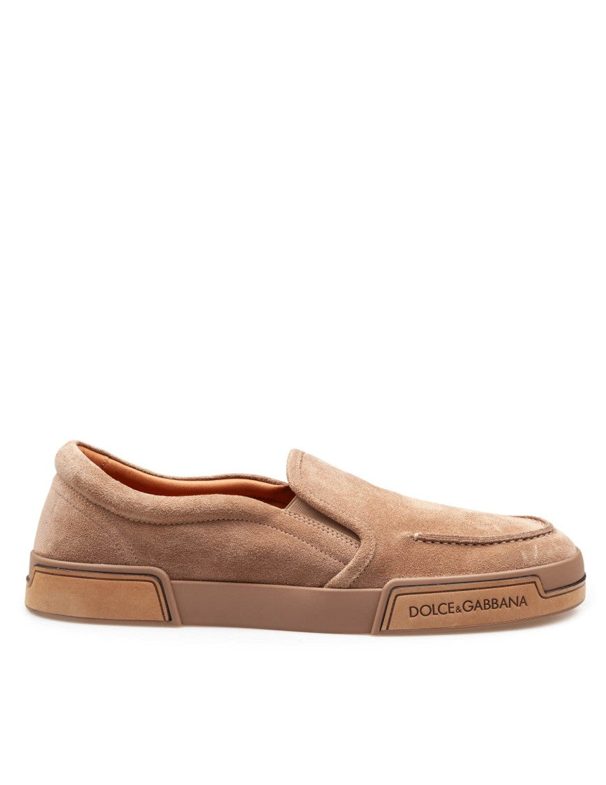 Dolce & Gabbana Hazelnut Calfskin Crust Loafers