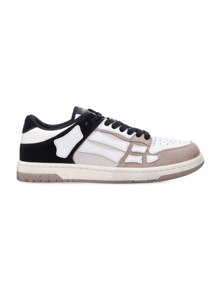Amiri Skel Top Low Distressed Leather Sneakers