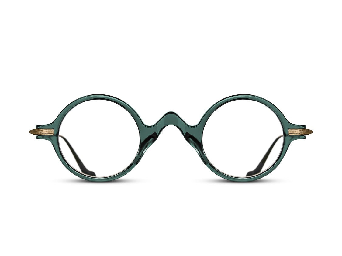 Matsuda Gold Mxmf1 Acetate Round Eyeglasses