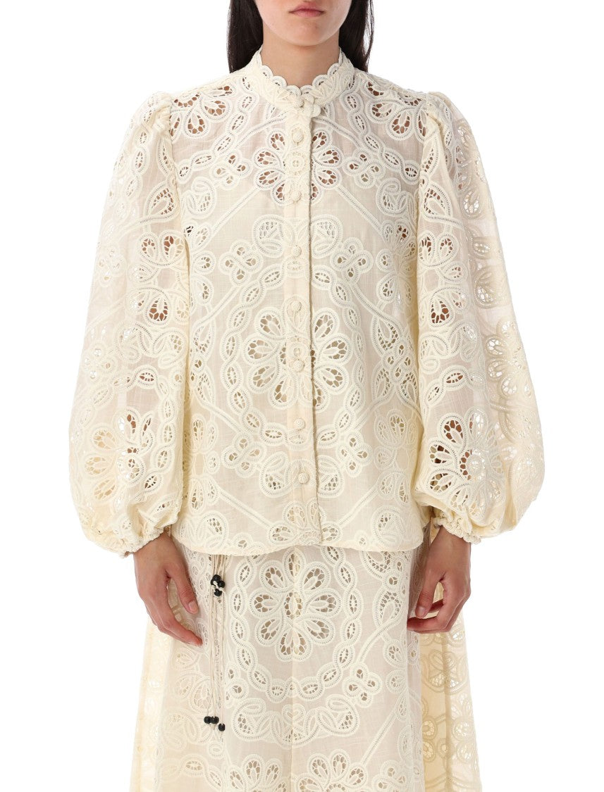 Zimmermann Rhiannon Embroidered Blouse