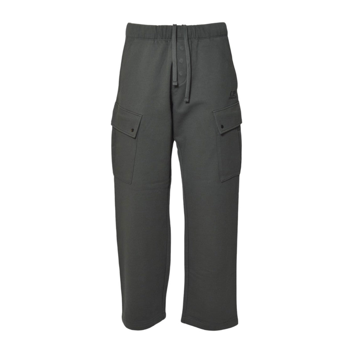 C.P. Company Relaxed Fit Cargo Trousers In Anthracite With Adjustable Waistband