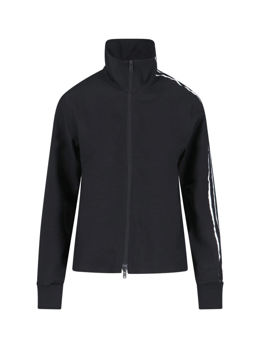 Y-3 Zip Sweatshirt In Black Recycled Fabric, High Neck