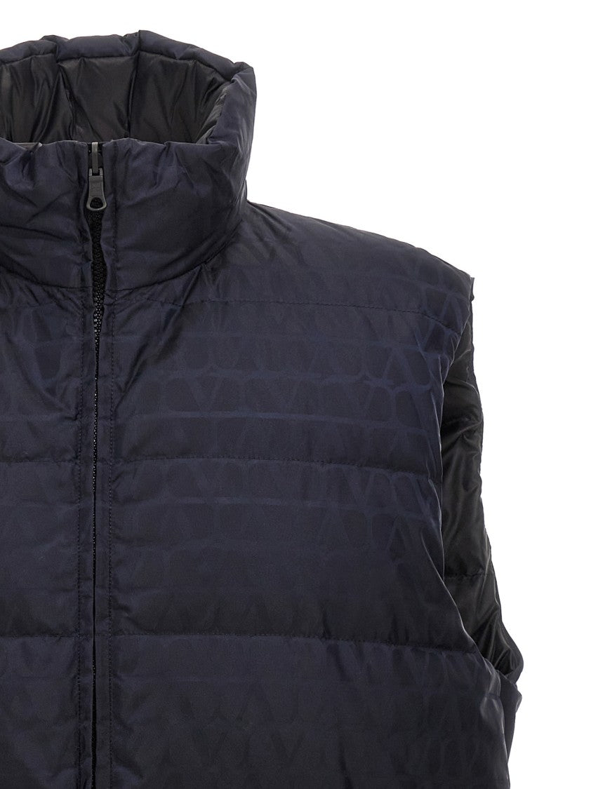 Valentino Garavani Valentino 'Toile Iconographe' Feather-Padded Vest