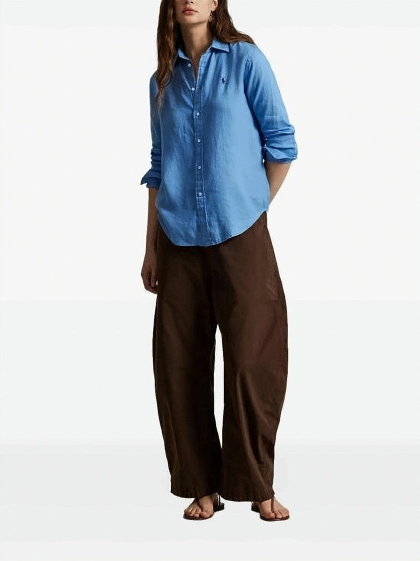 Polo Ralph Lauren Light Blue Relaxed Fit Linen Shirt