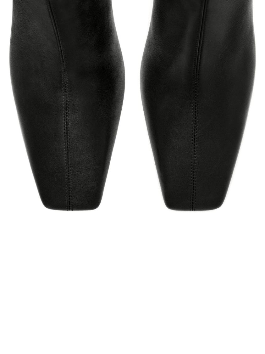 Courrèges Pointed Toe Ankle Boots With Block Heel