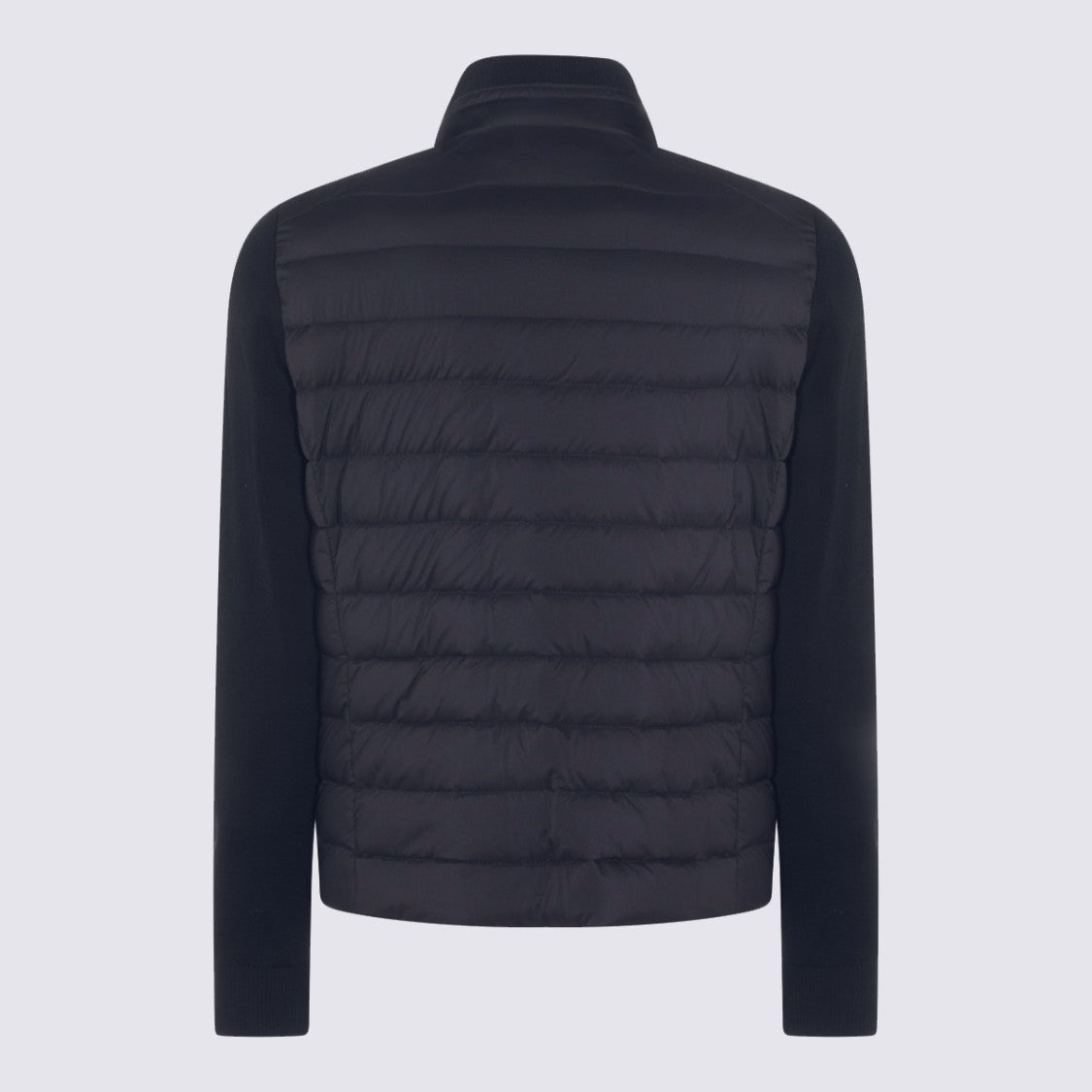 Moorer Quilted Blue Casual Jacket With Padded Front