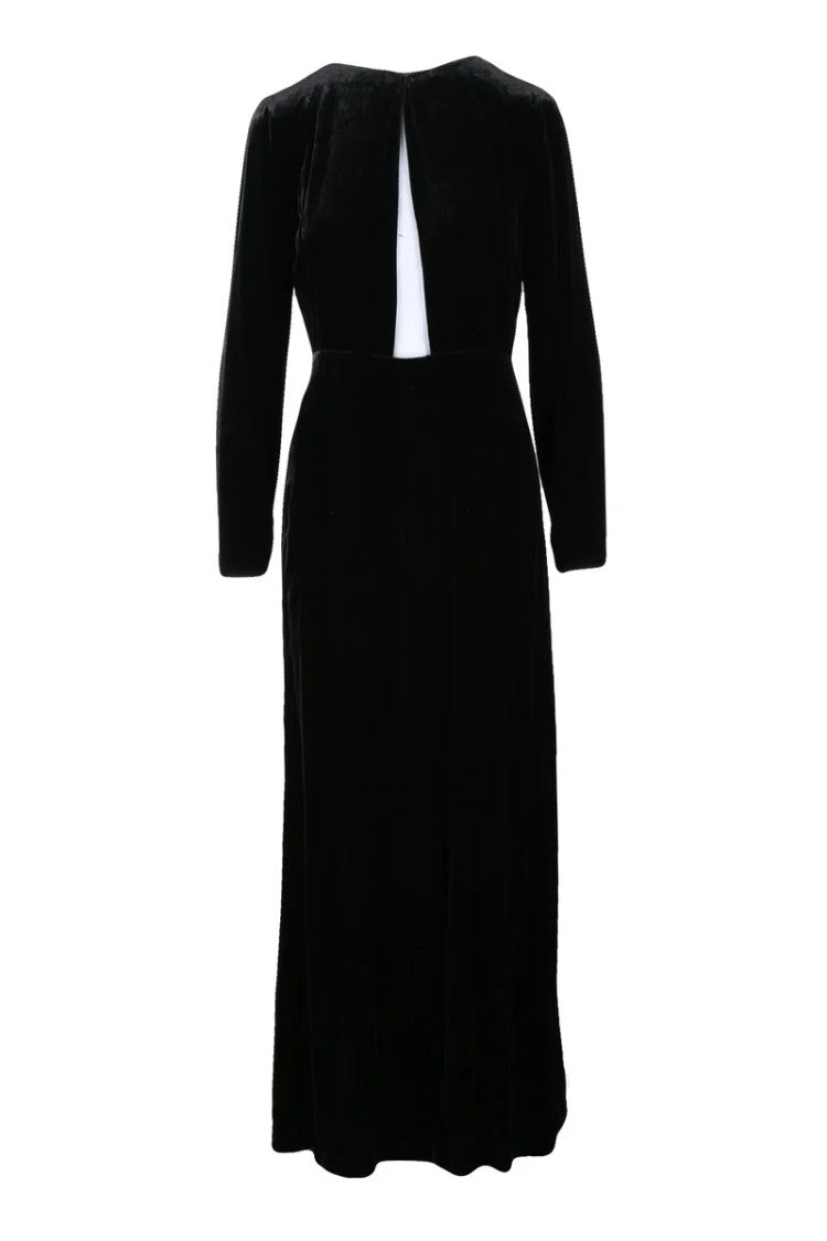Max Mara Long Velvet Dress - Black